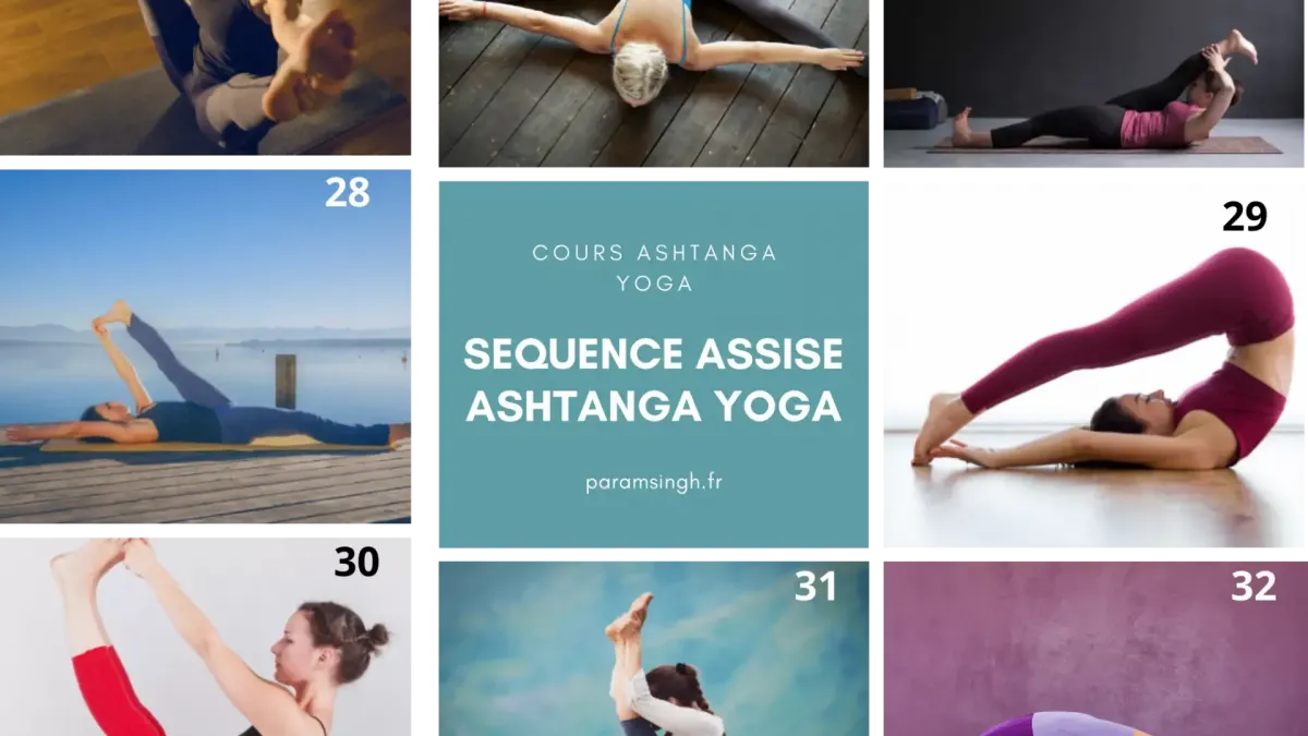 Postures d'ashtanga yoga avant la clôturer de votre cours - première serie